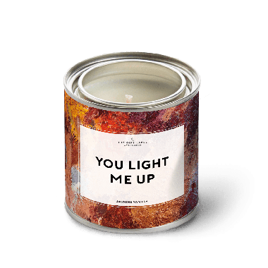 Grote geurkaars in blik - You light me up - Jasmine vanilla