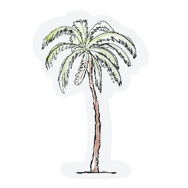 Cut-out kaart - Palm tree